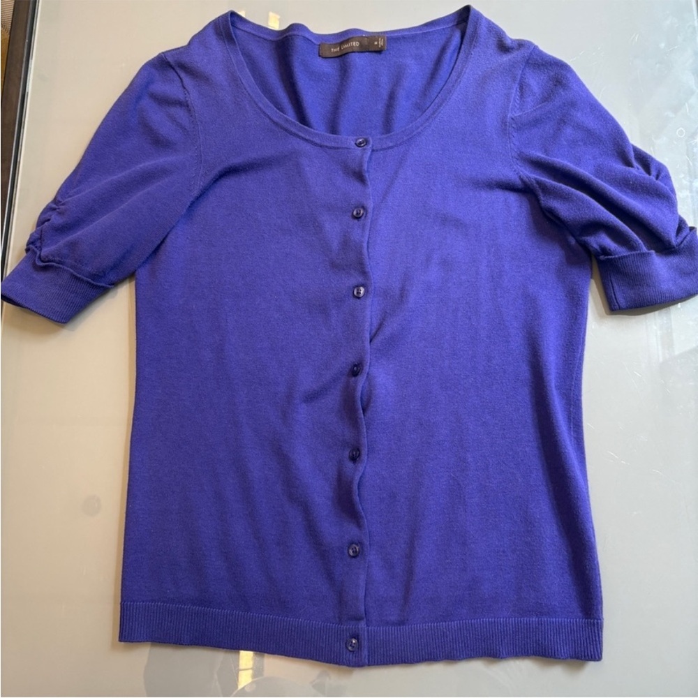 3/$25| The Limited Purple Classic Fitted Cardigan Medium